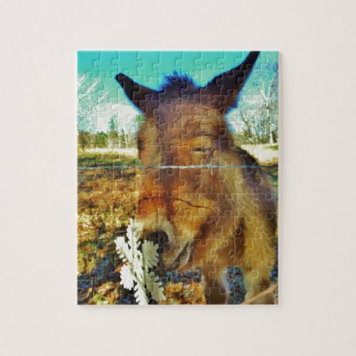 Miniature Donkey  Snowflake Jigsaw Puzzle