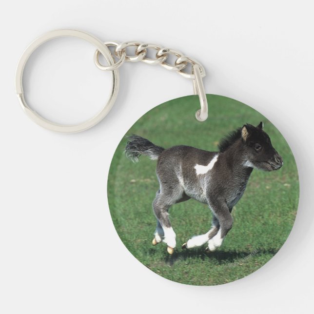 Miniature Foal Running Keychain (Front)