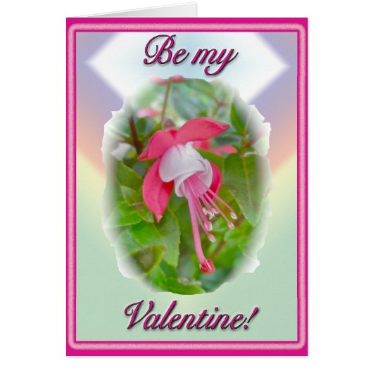 Miniature Fuschia Valentine Card (Front)