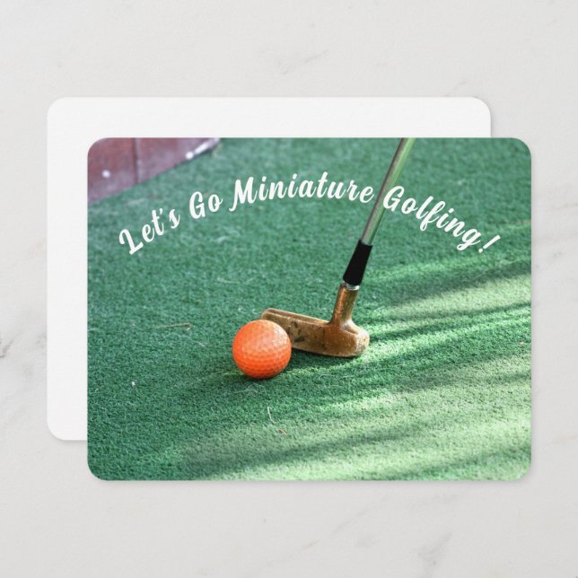 Miniature Golf Day Invitation (Front/Back)