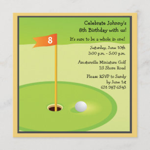 Miniature Golf Game Invitation