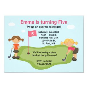 kids golf invitations zazzle