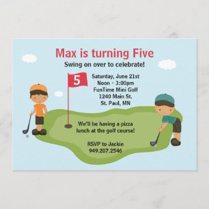 Miniature Golf Party Invitation