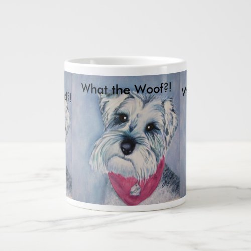 MINIATURE GREY SCHNAUZER GIANT COFFEE MUG