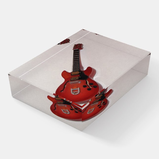 Miniature Guitar Paperweight (Angled)