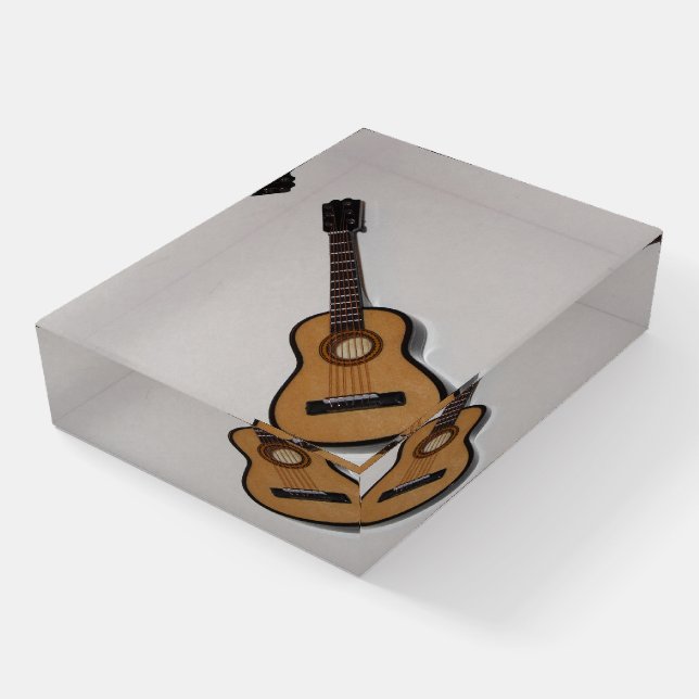 Miniature Guitar Paperweight (Angled)