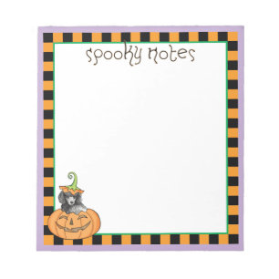 Miniature Halloween Poodle Notepad