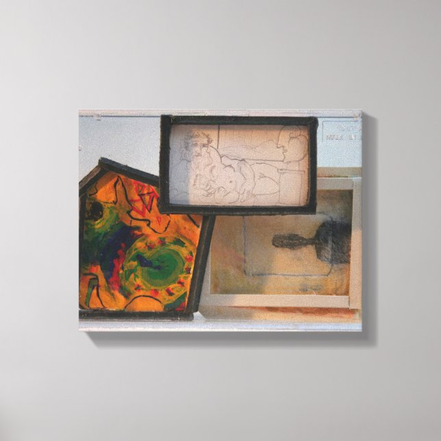 Miniature Homage to Painters K7 1986 Mixed-media C Canvas Print (Front)