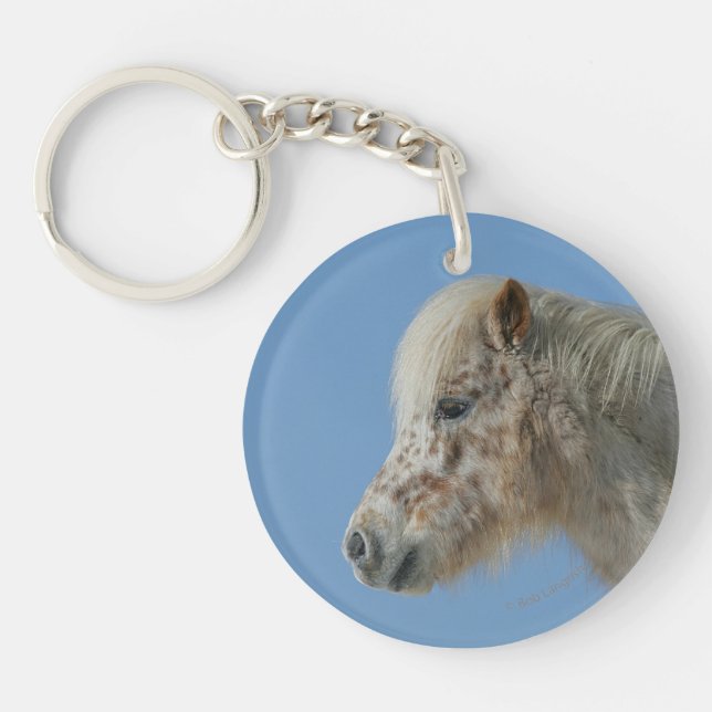 Miniature Horse Headshot Keychain (Front)