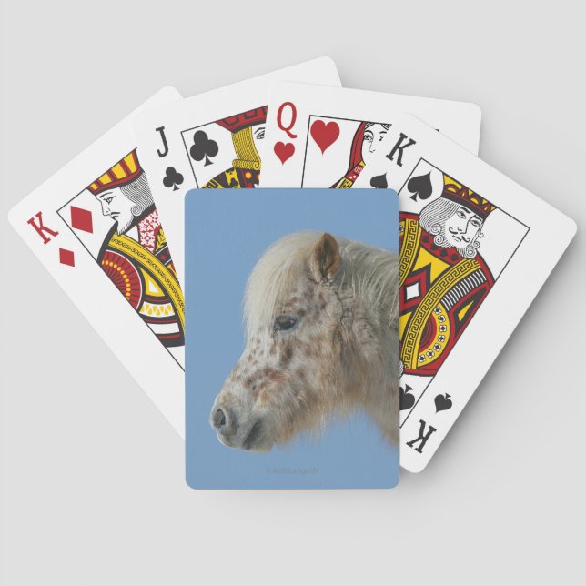 Miniature Horse Headshot Poker Cards (Back)