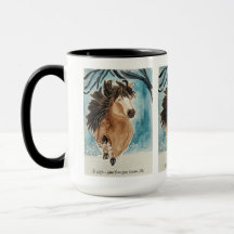 Miniature Horse in Snow Original Watercolor Art