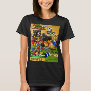 Miniature Knight Cat Model Painting Cats T-Shirt