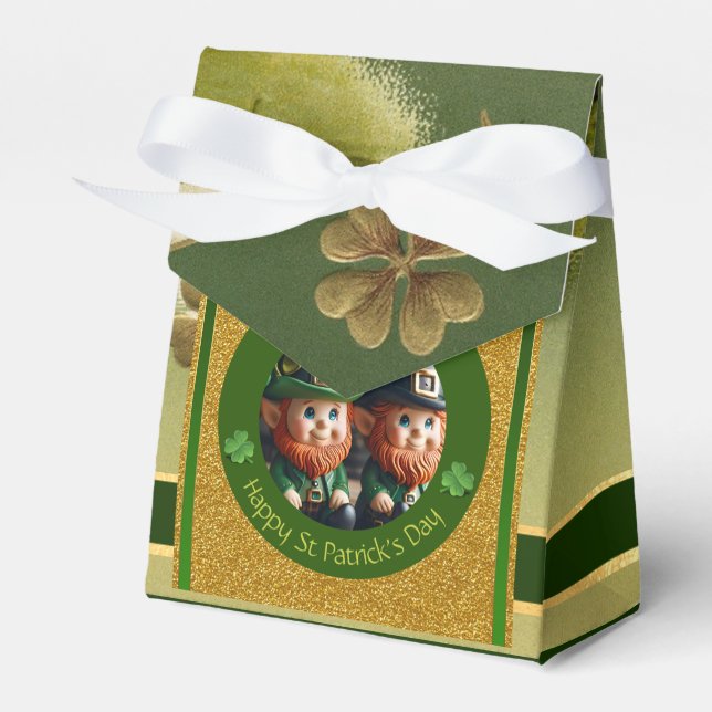 Miniature Leprechaun St Patrick's Day TFB Favor Boxes (Front Side)