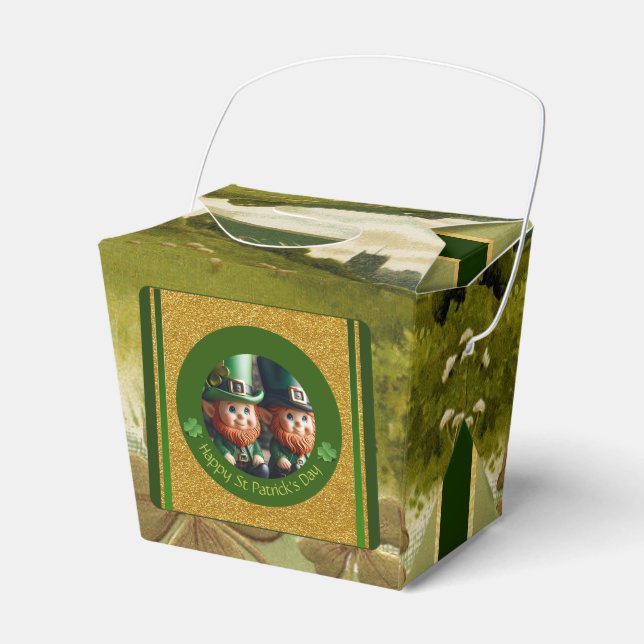 Miniature Leprechaun St Patrick's Day TOFB Favor Boxes (Front Side)