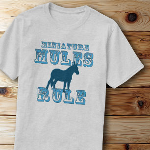 Miniature Mules Rule Typography Graphic Design T-Shirt