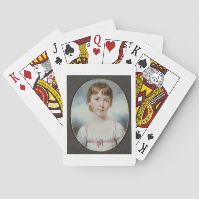 Miniature of a young girl poker cards (Back)