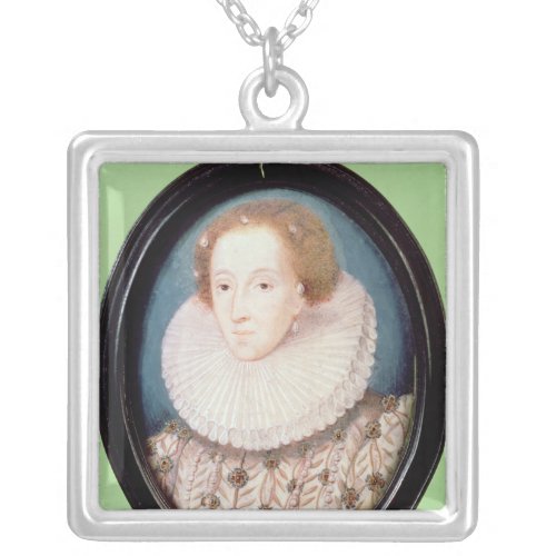 Miniature of Queen Elizabeth I Silver Plated Necklace