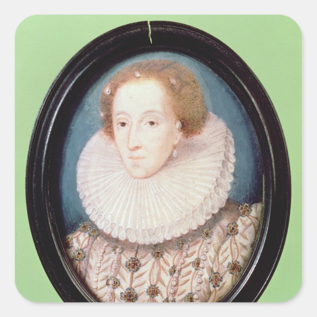 Miniature of Queen Elizabeth I Square Sticker (Front)
