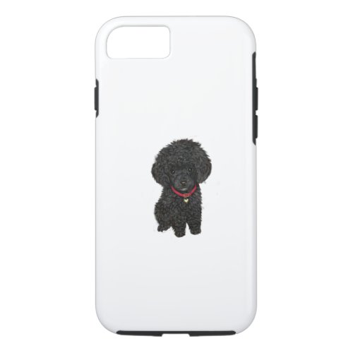 Miniature or Toy Poodle _ Black 1 iPhone 87 Case