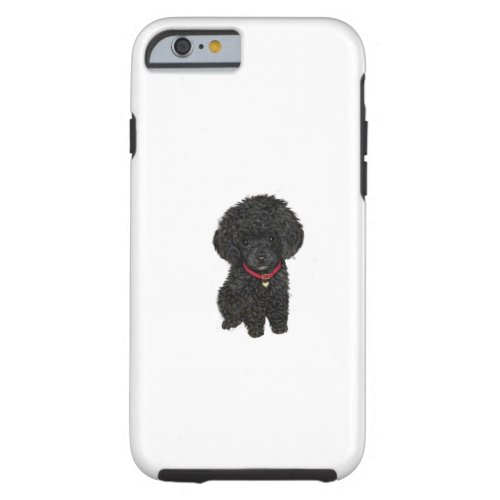 Miniature or Toy Poodle _ Black 1 Tough iPhone 6 Case