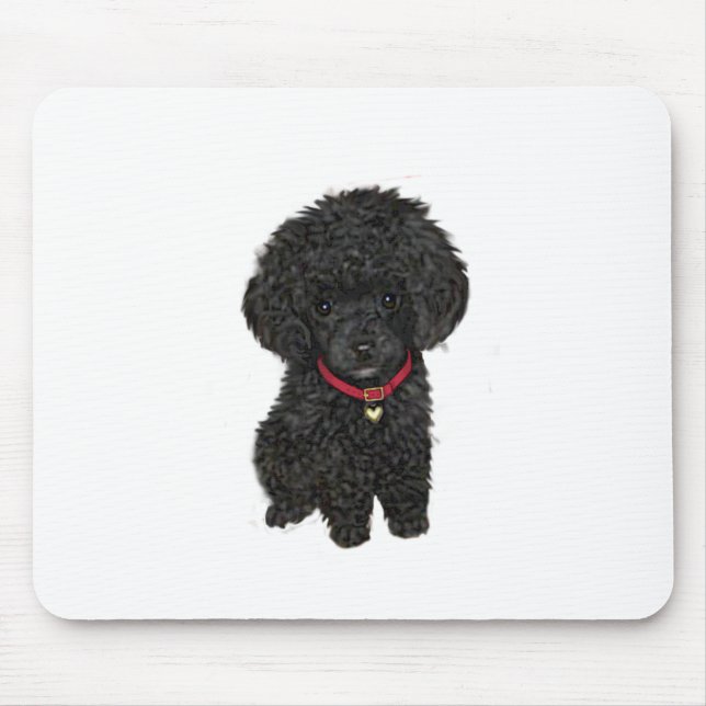 Miniature or Toy Poodle - Black 1 Mouse Pad (Front)