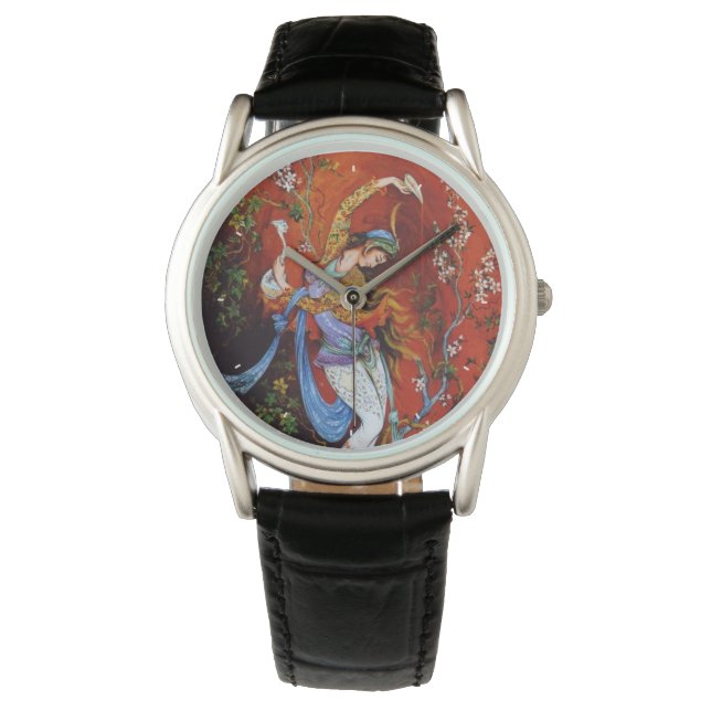 Miniature Painting of a Persian nymph Watch (Front)