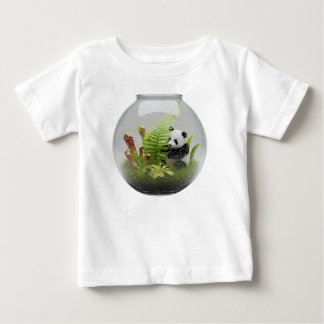 Miniature Panda in Exotic Plant Terrarium Baby T-Shirt