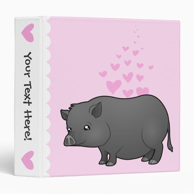 Miniature Pig Love Binder (Front/Spine)