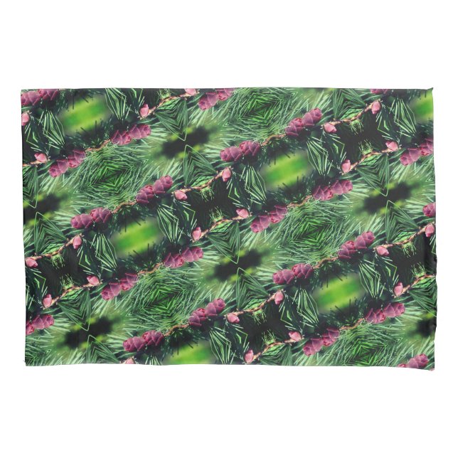 Miniature Pine Cones Close Up Abstract Pattern Pillow Case (Front)