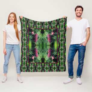 Miniature Pine Cones Close Up Nature Pattern    Fleece Blanket