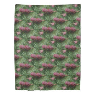 Miniature Pine Cones Nature Pattern Duvet Cover