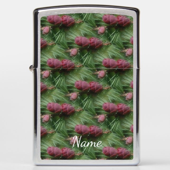 Miniature Pine Cones Personalized Nature Zippo Lighter (Front)