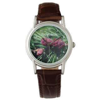 Miniature Pine Cones Personalized Watch