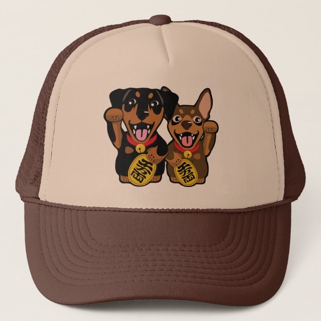 Miniature Pinscher 2 Min Pin Lucky Dogs Owner Hat (Front)