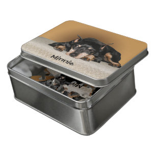 Miniature Pinscher aka Min Pin Custom Pet Name Jigsaw Puzzle