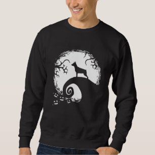 Miniature Pinscher And Moon Halloween Sweatshirt