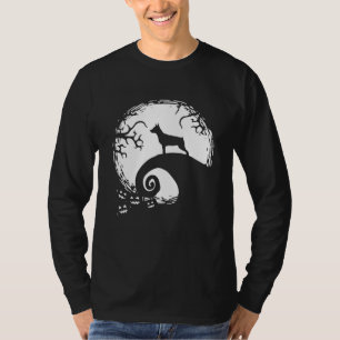 Miniature Pinscher And Moon Halloween T-Shirt