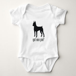 Miniature Pinscher Baby Bodysuit
