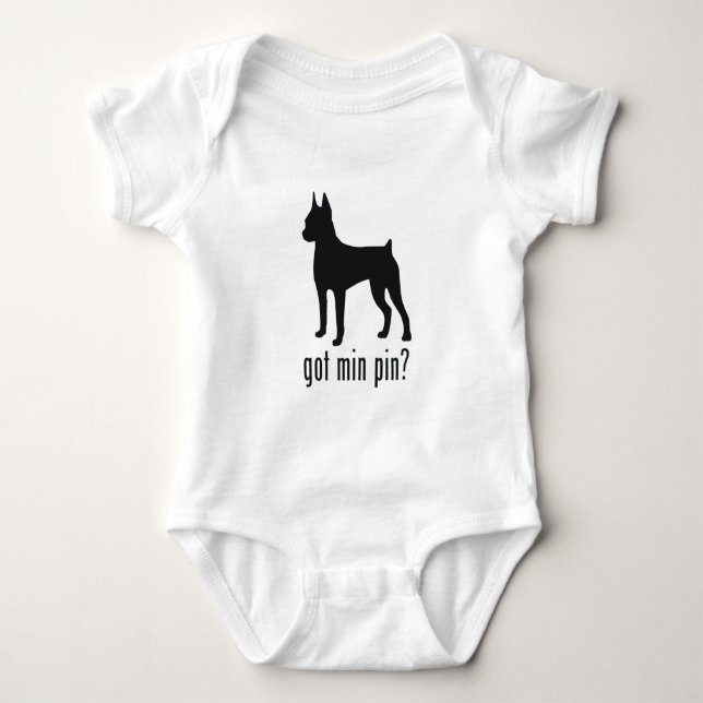 Miniature Pinscher Baby Bodysuit (Front)