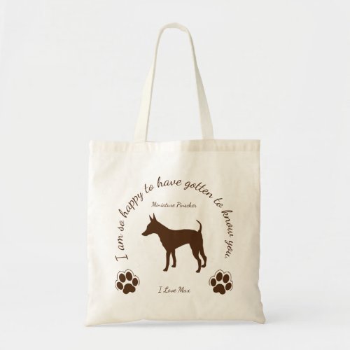 Miniature Pinscher bag for you and your dog トートバッグ