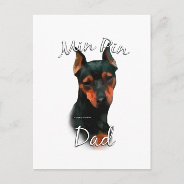 Miniature Pinscher (blk) Dad 2 Postcard (Front)