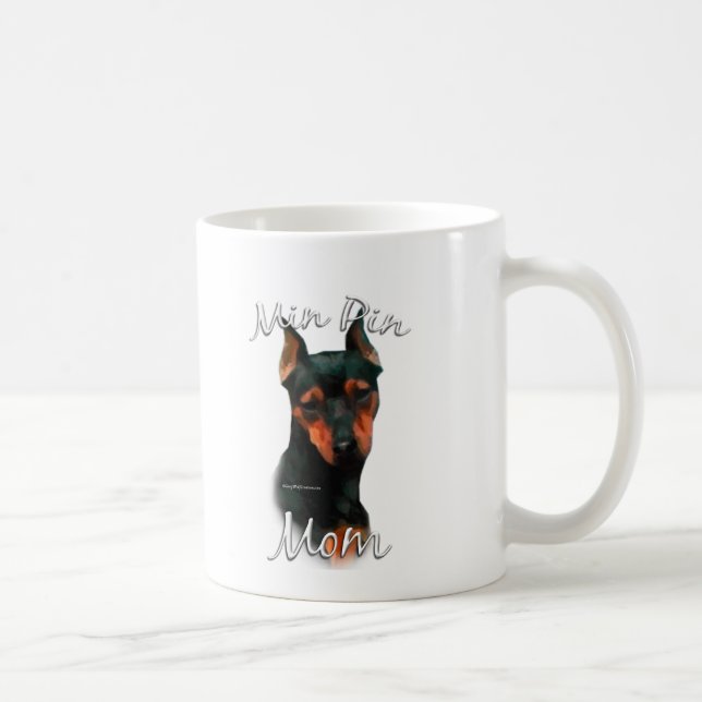 Miniature Pinscher (blk) Mom 2 Coffee Mug (Right)
