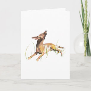 Miniature Pinscher Card, Personalized Card