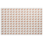 miniature pinscher cartoon red fabric