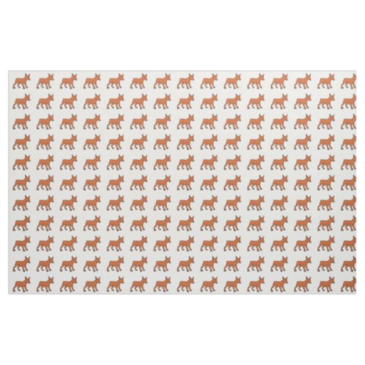 miniature pinscher cartoon red fabric
