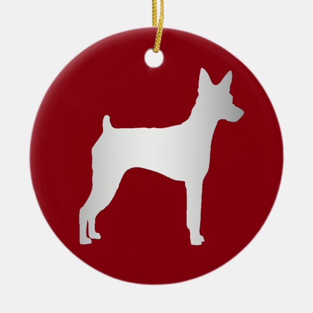Miniature Pinscher Ceramic Ornament (Front)