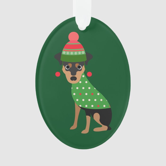 miniature pinscher christmas ornaments