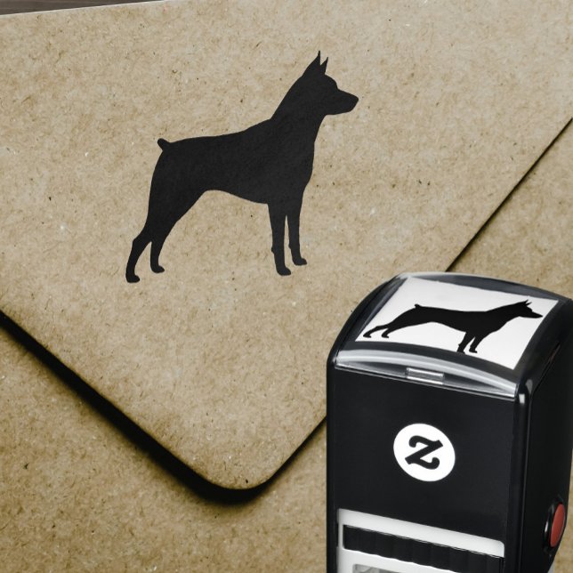 Miniature Pinscher Dog Breed Silhouette Self-inking Stamp (Creator Uploaded)