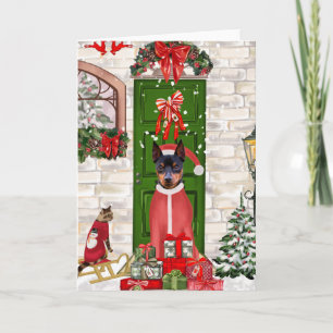 Miniature Pinscher Dog Christmas Card
