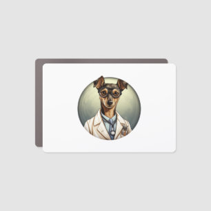Miniature Pinscher Dog Doctor Car Magnet